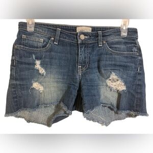 BKE STELLA Distressed Low Rise Jean Shorts Size 28